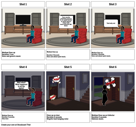 "DUE" The collector storyboard