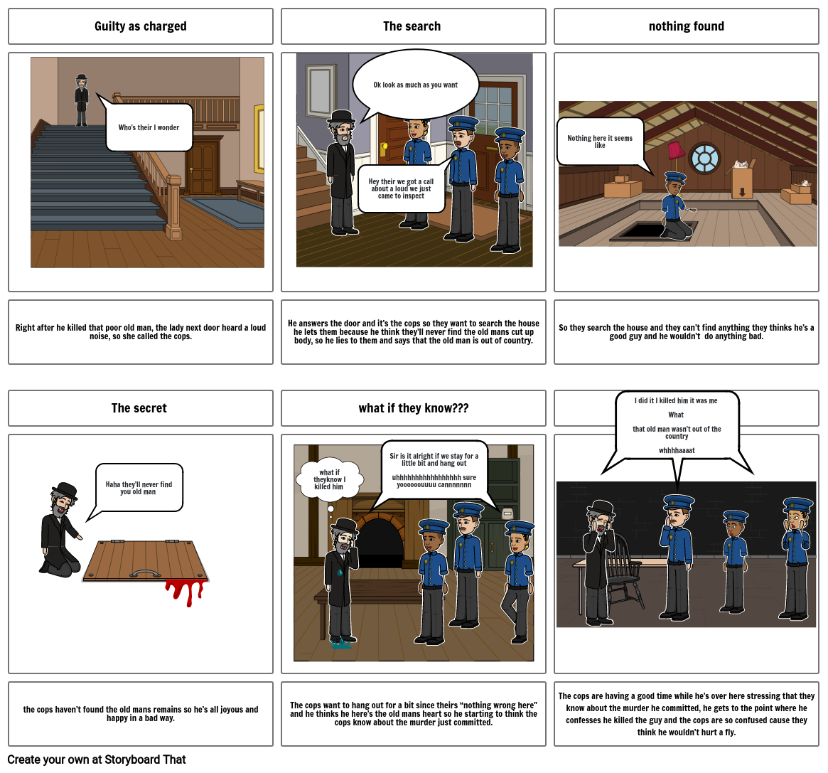 Take 2 The tell-tale heart Storyboard by ih72579