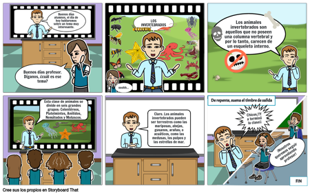 HISTORIETA DE ANIMALES INVERTEBRADOS