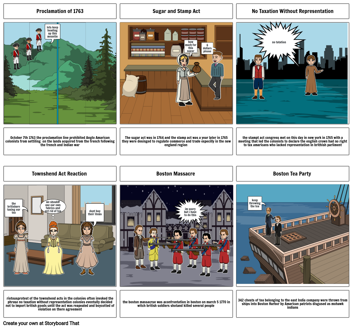 Road to Revolution storyboard project