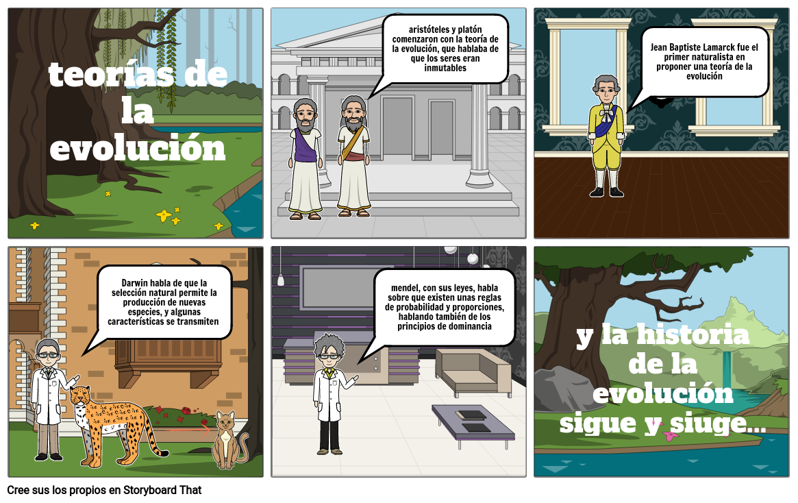 Teorías De La Evolución Storyboard By Isabella68614