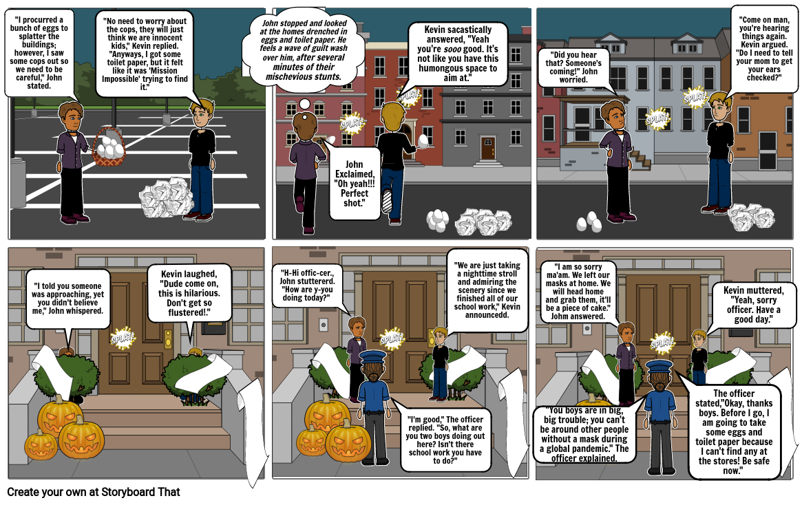 English 3 Humor Dialogue Comic Strip Storyboard