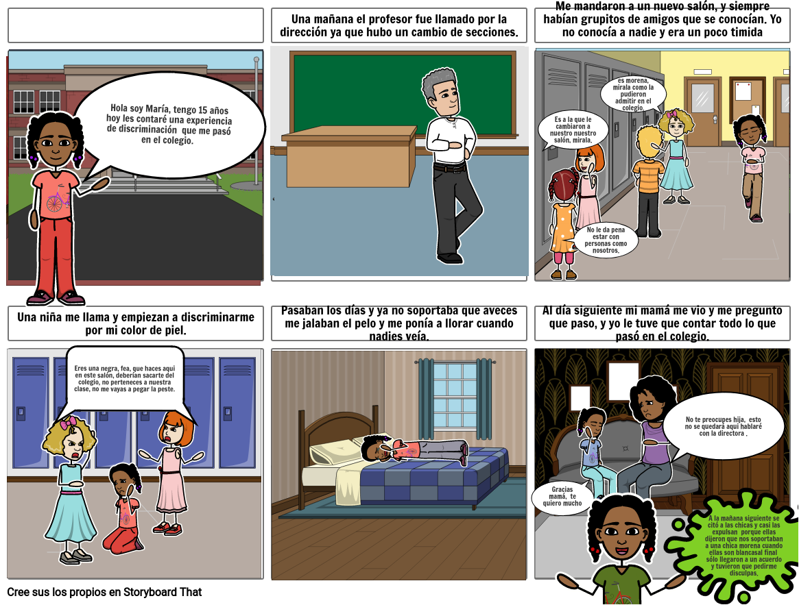 Discriminación Storyboard By Isamar26833 8263