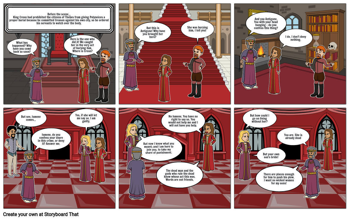 Antigone: Creative Assignment Storyboard por isateranb