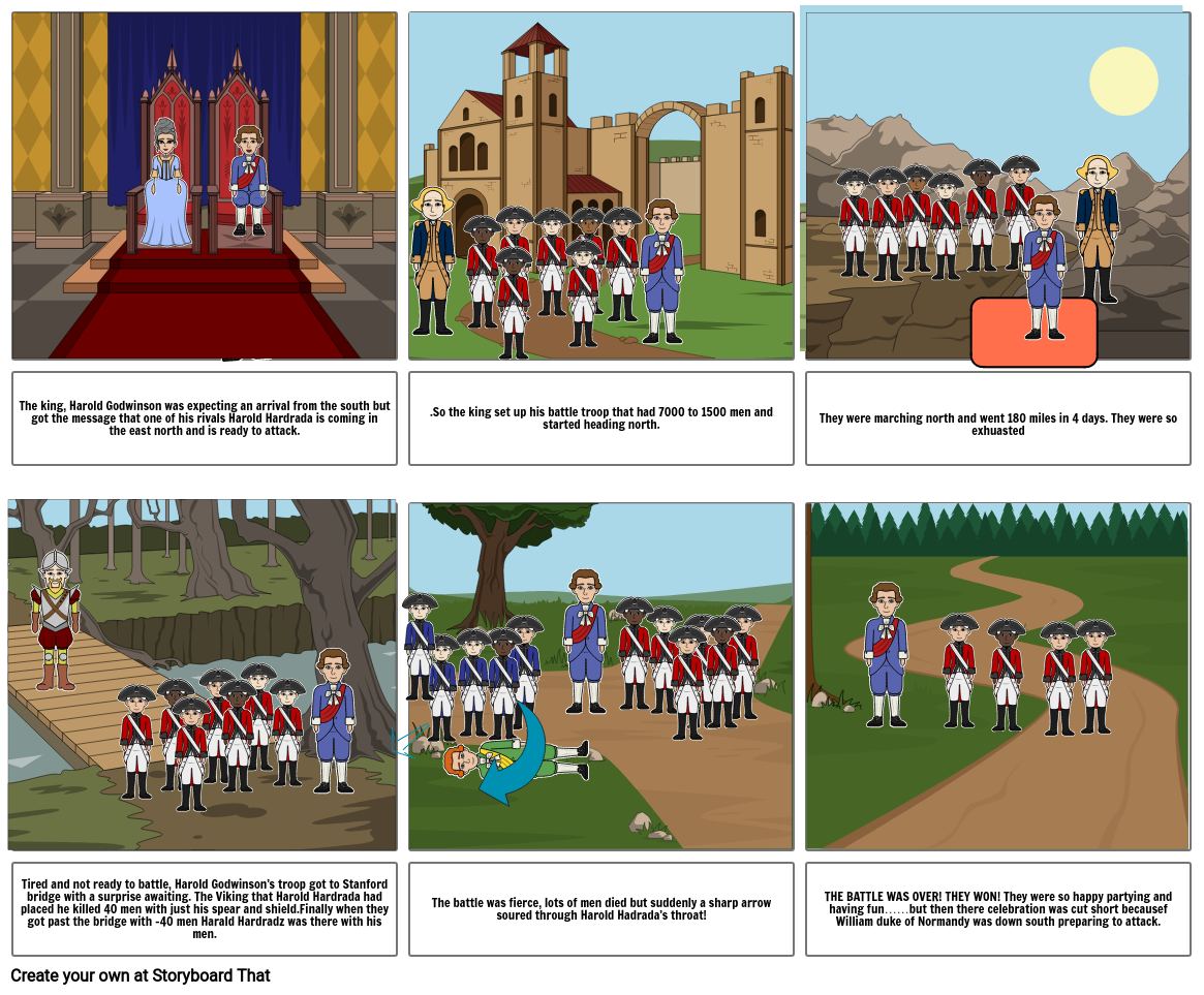 Battle of Stamford bridge Storyboard by isla76714