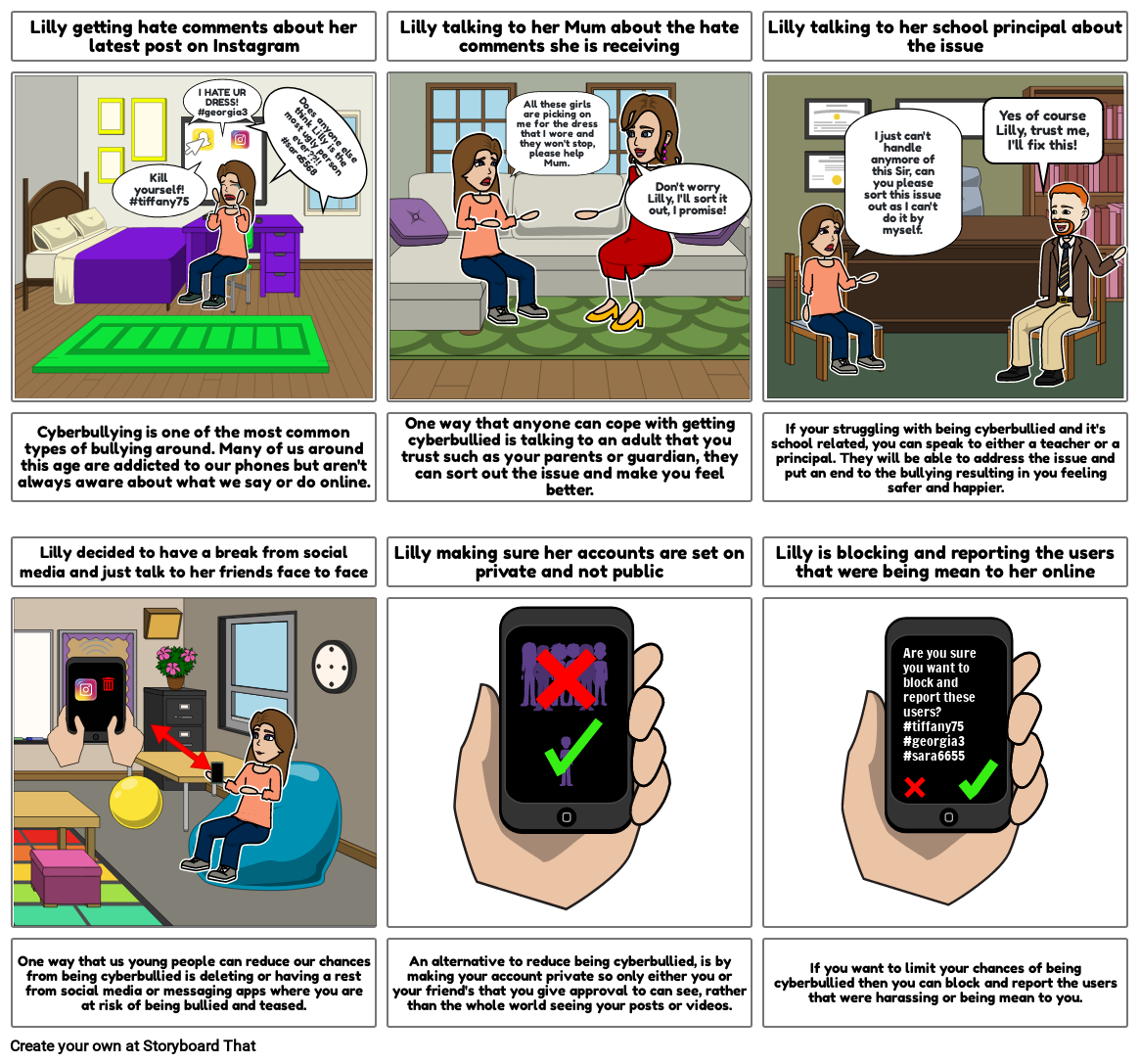 Cyberbullying Page 1 Storyboard Par Issym 