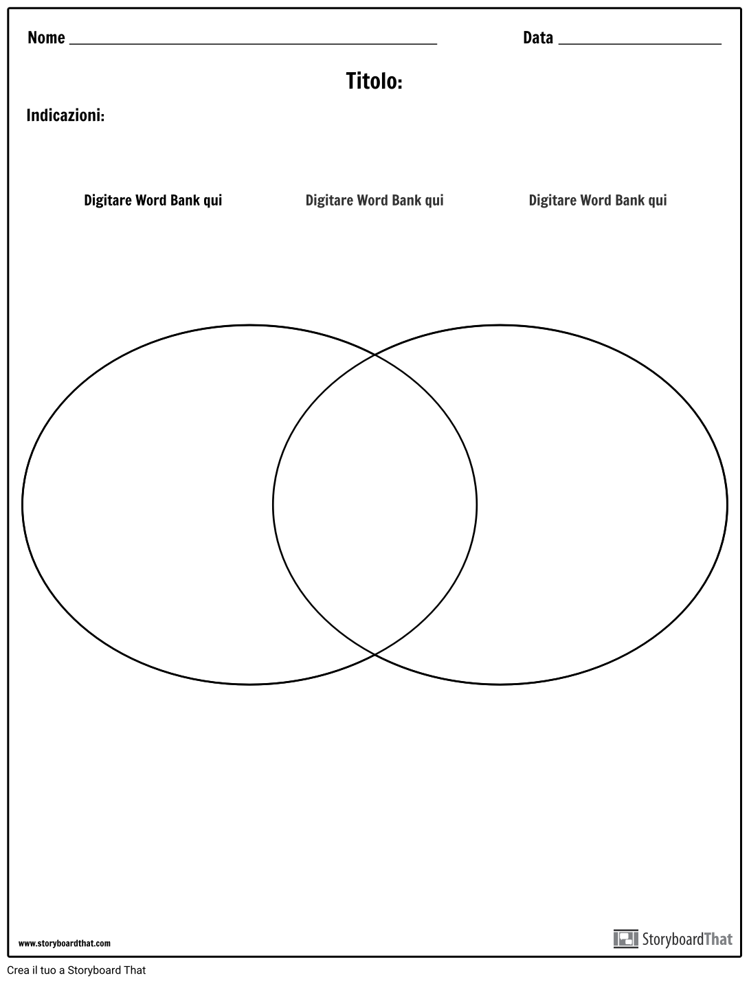 Diagramma Di Venn 2 Storyboard By It Examples