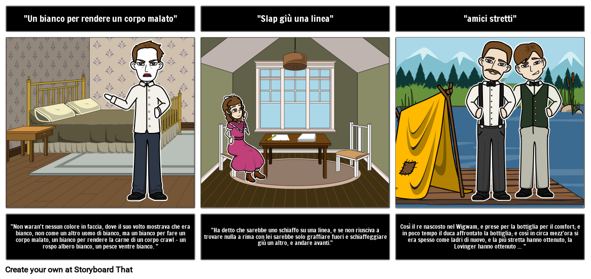 Le Avventure di Huckleberry Finn Word Scelta Storyboard