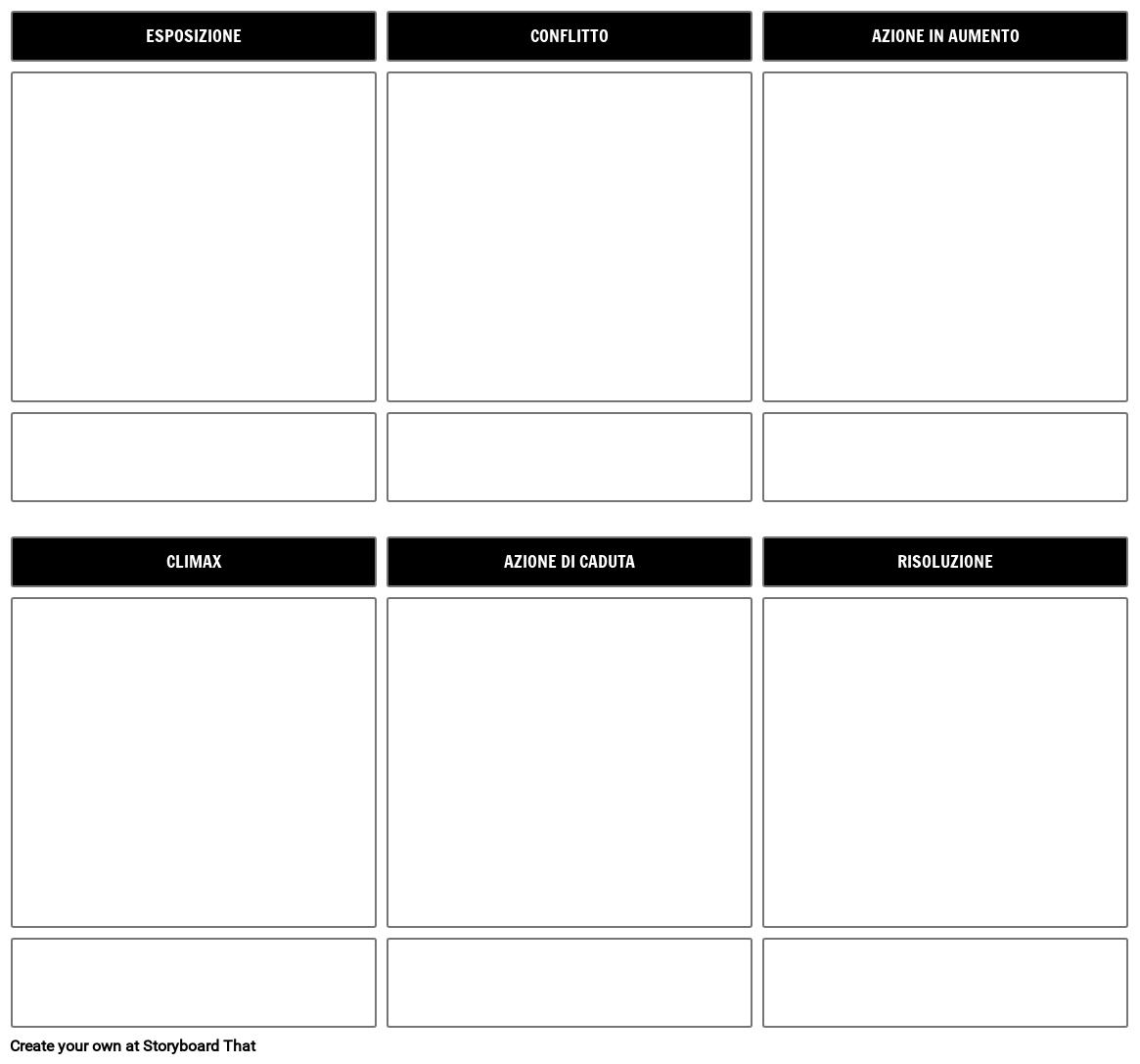 Modello di Storyboard del Profilo Della Storia