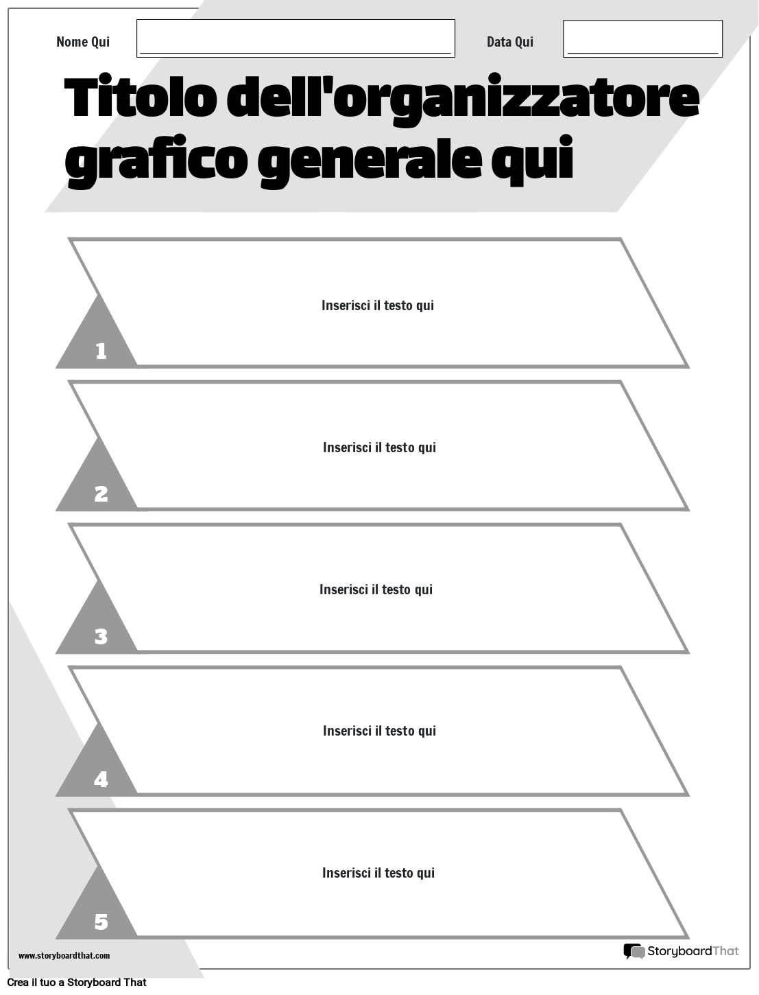 Nuovo Crea Pagina General Graphic Organizer Bianco E Nero