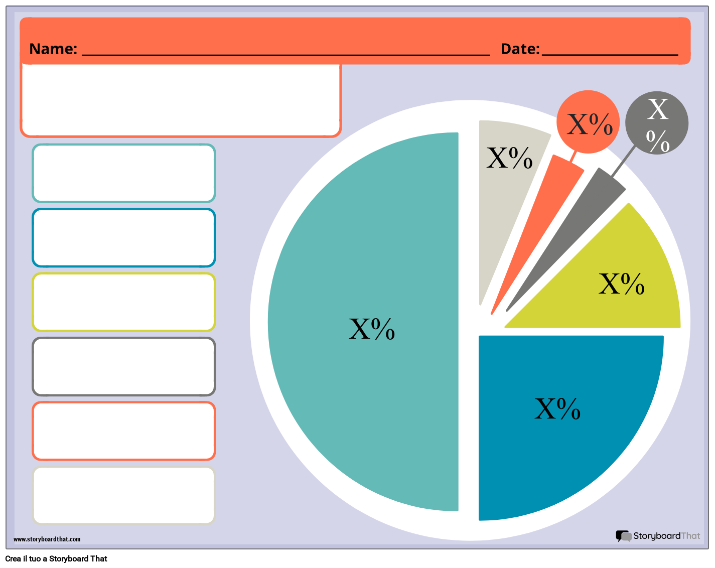 Nuovo Modello Di Grafico A Torta Ed 5 Storyboard 0539