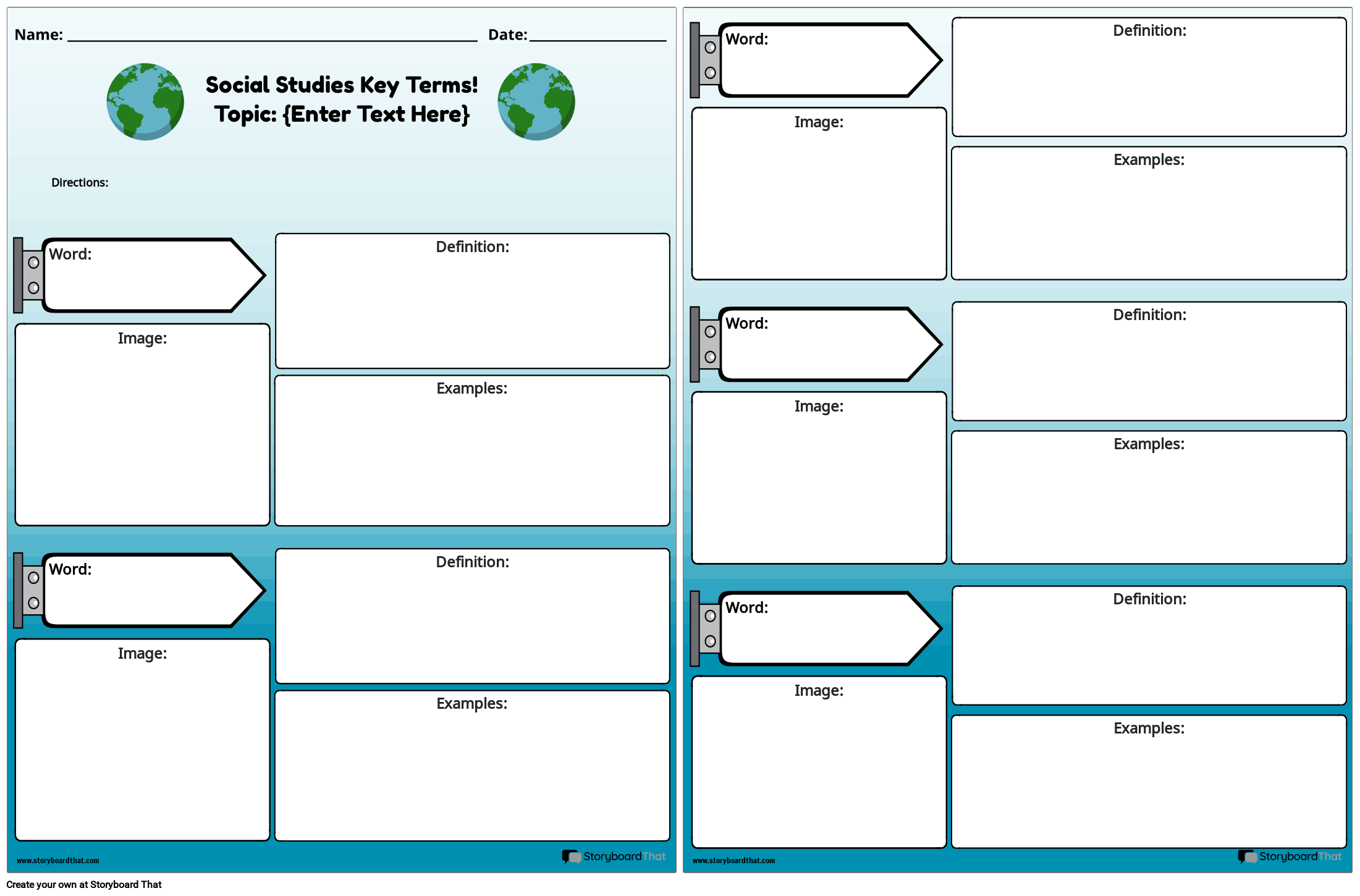 Organizzatore Grafico del Vocabolario Degli Studi Sociali