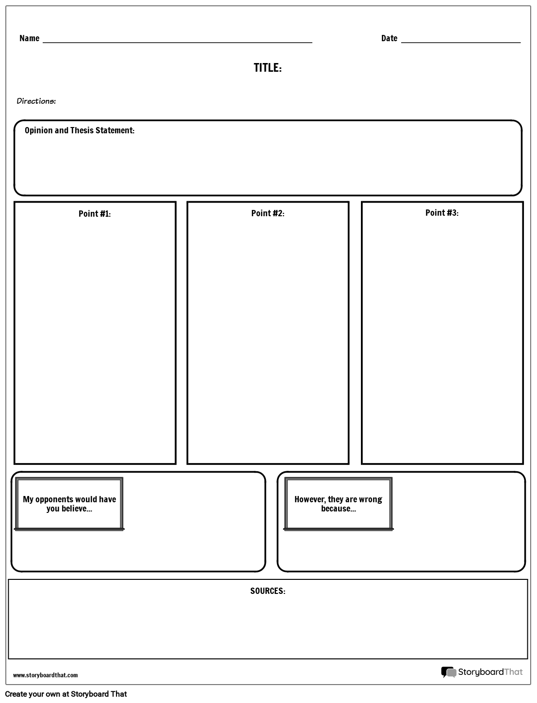 Schema di Tesi di Opinione