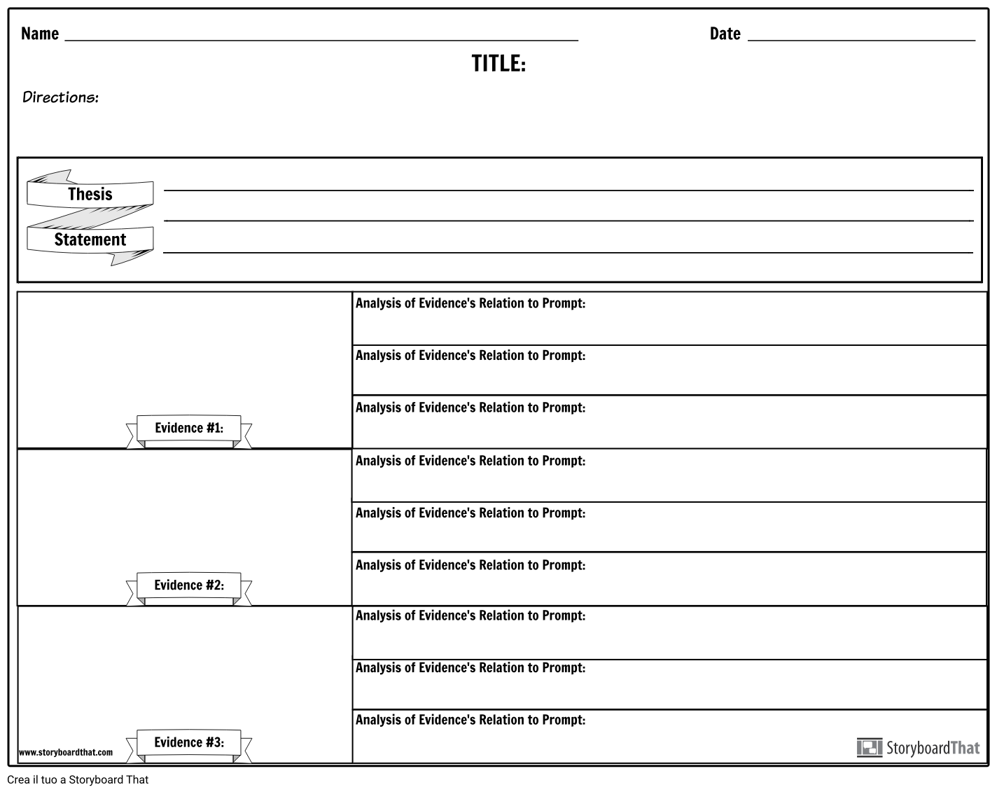 Schema Grafico Storyboard by it-examples