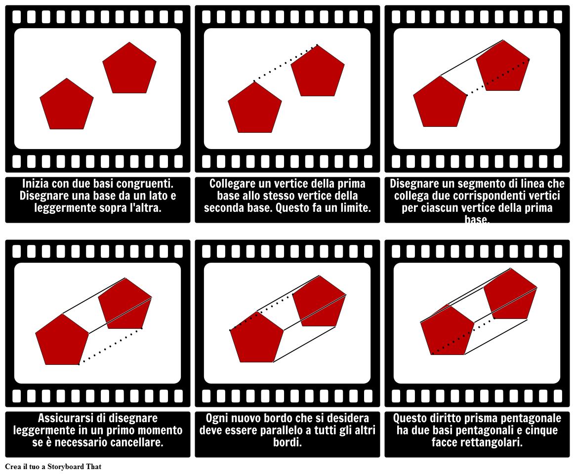 Solidi Geometrici - Prismi di Disegno Storyboard