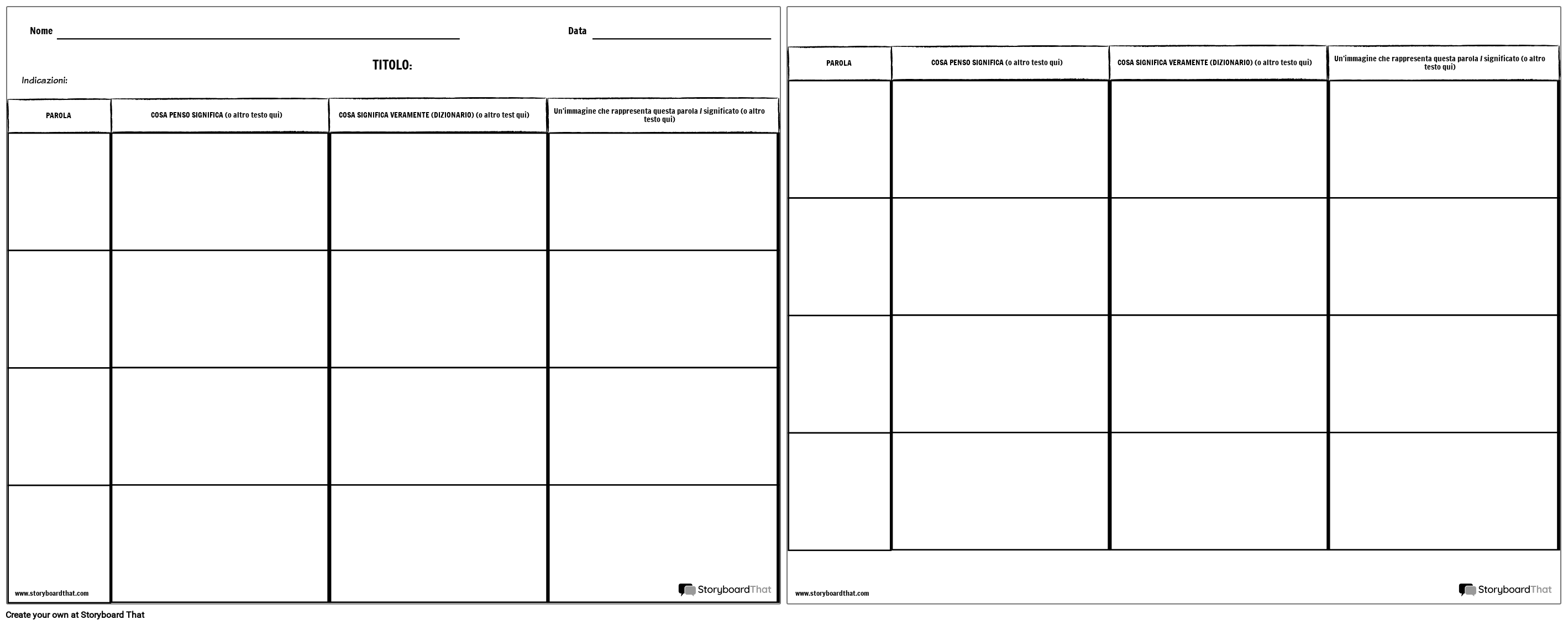 Any Many Anything Word Chart Vocabulary - Multiple Word Chart Storyboard por it-examples