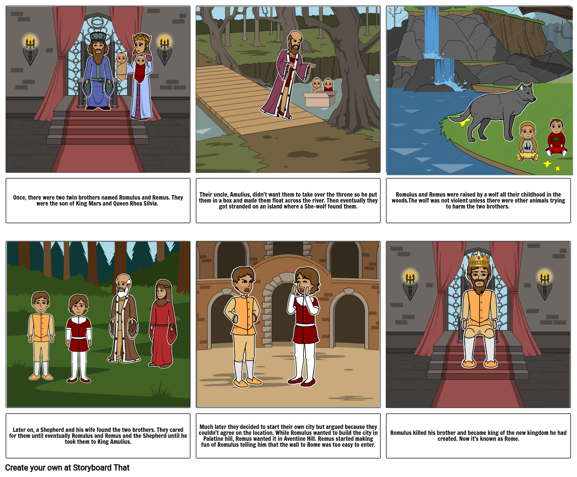 Romulus and Remus Storyboard by itzmilla