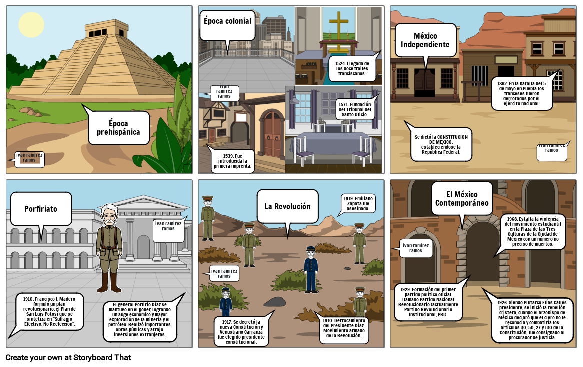 comic de la historia de Mexico