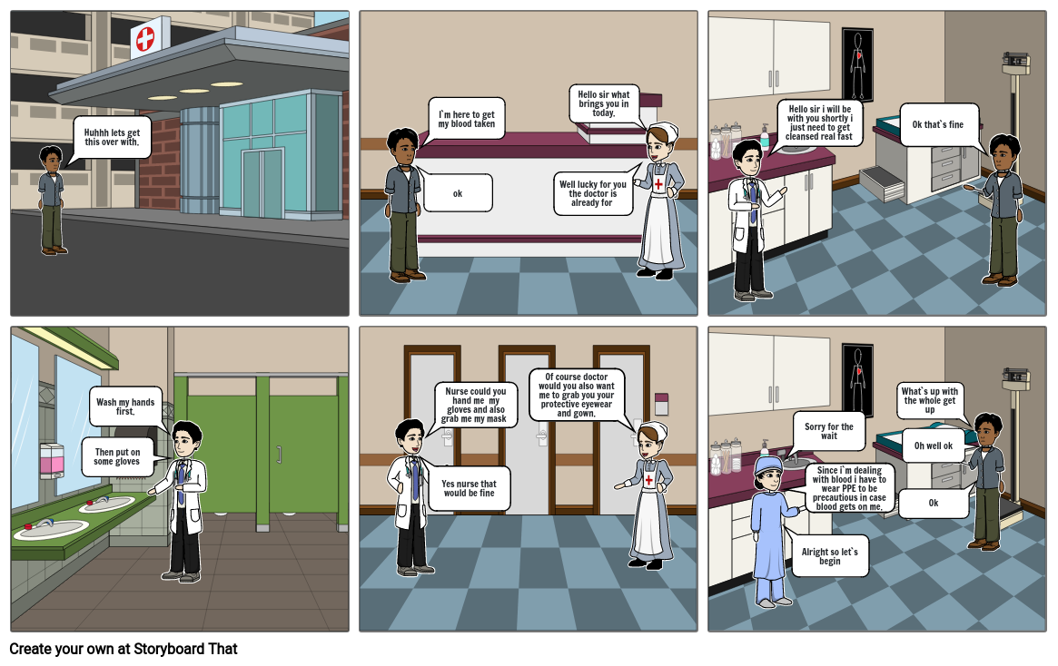 Universal precautions comic stript Storyboard by j_8len