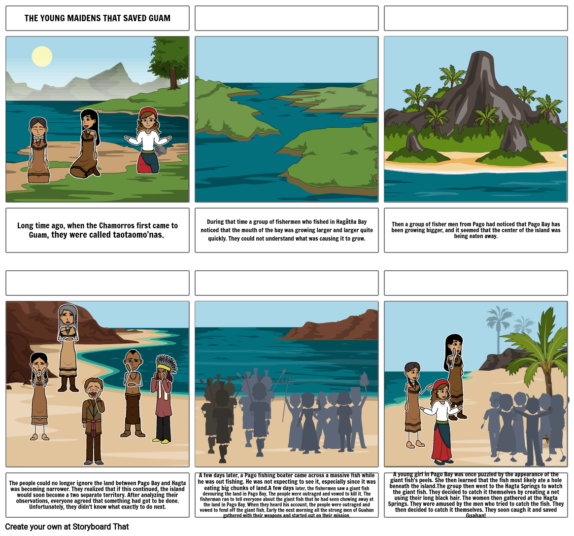 THE YOUND MAIDENS THAT SAVED GUAM Storyboard by ja20731