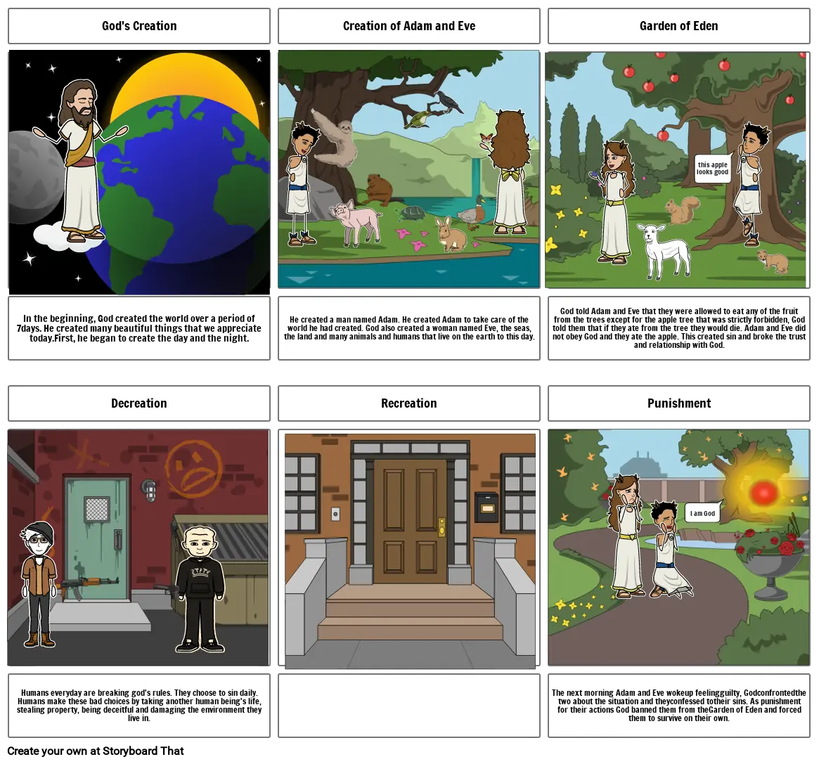 Creation Story Storyboard by jackie-9