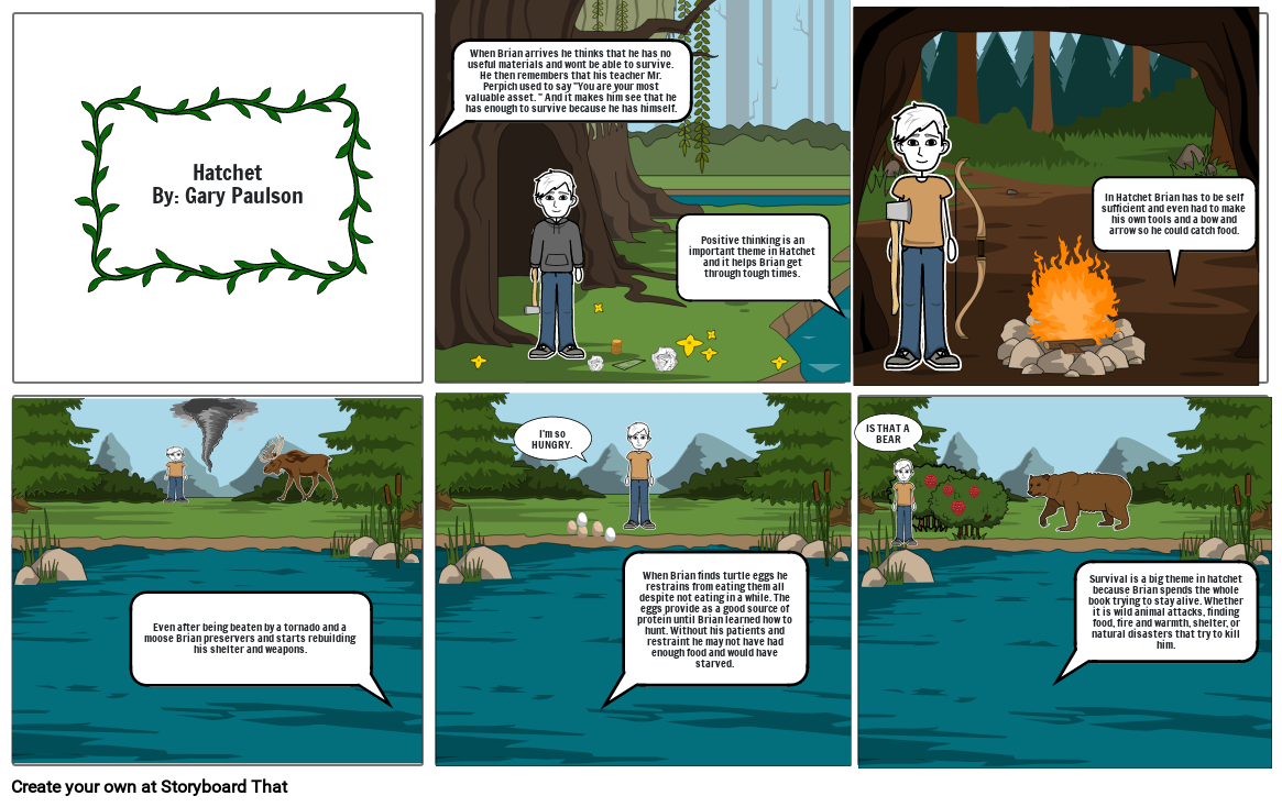 Hatchet Storyboard by jacqueline4