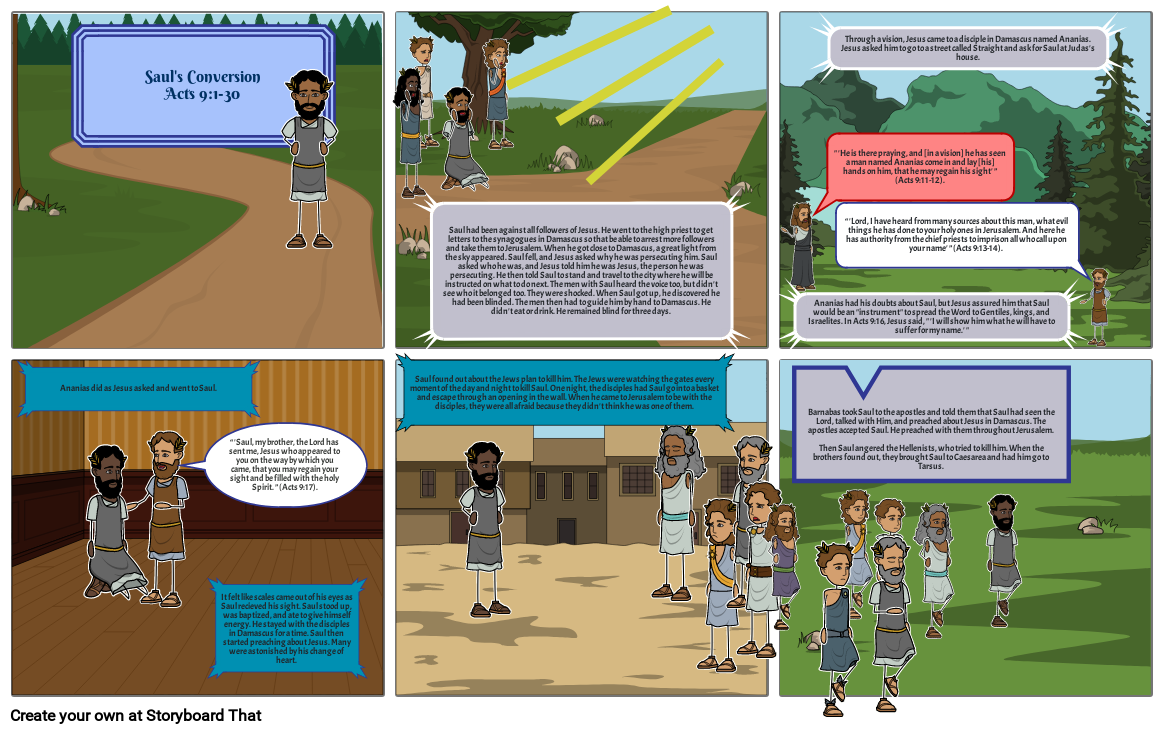 Jaime Fitzgerald - Sauls conversion Storyboard