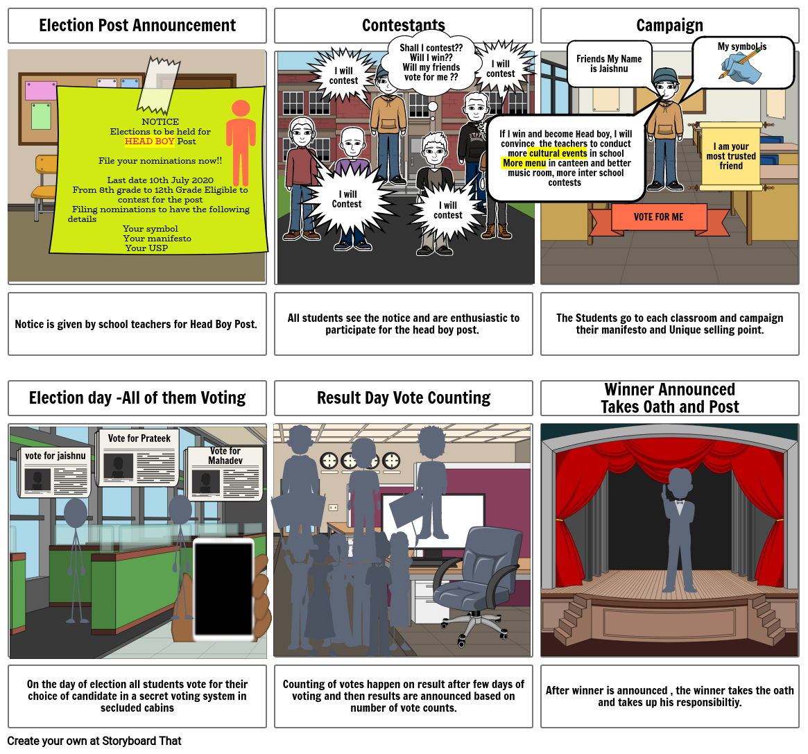 SST AS - Election Process Storyboard by jaishnu08