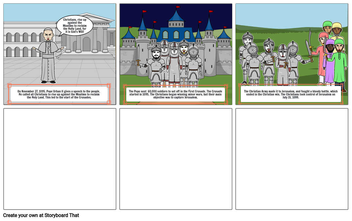 The Crusades Storyboard by james60254