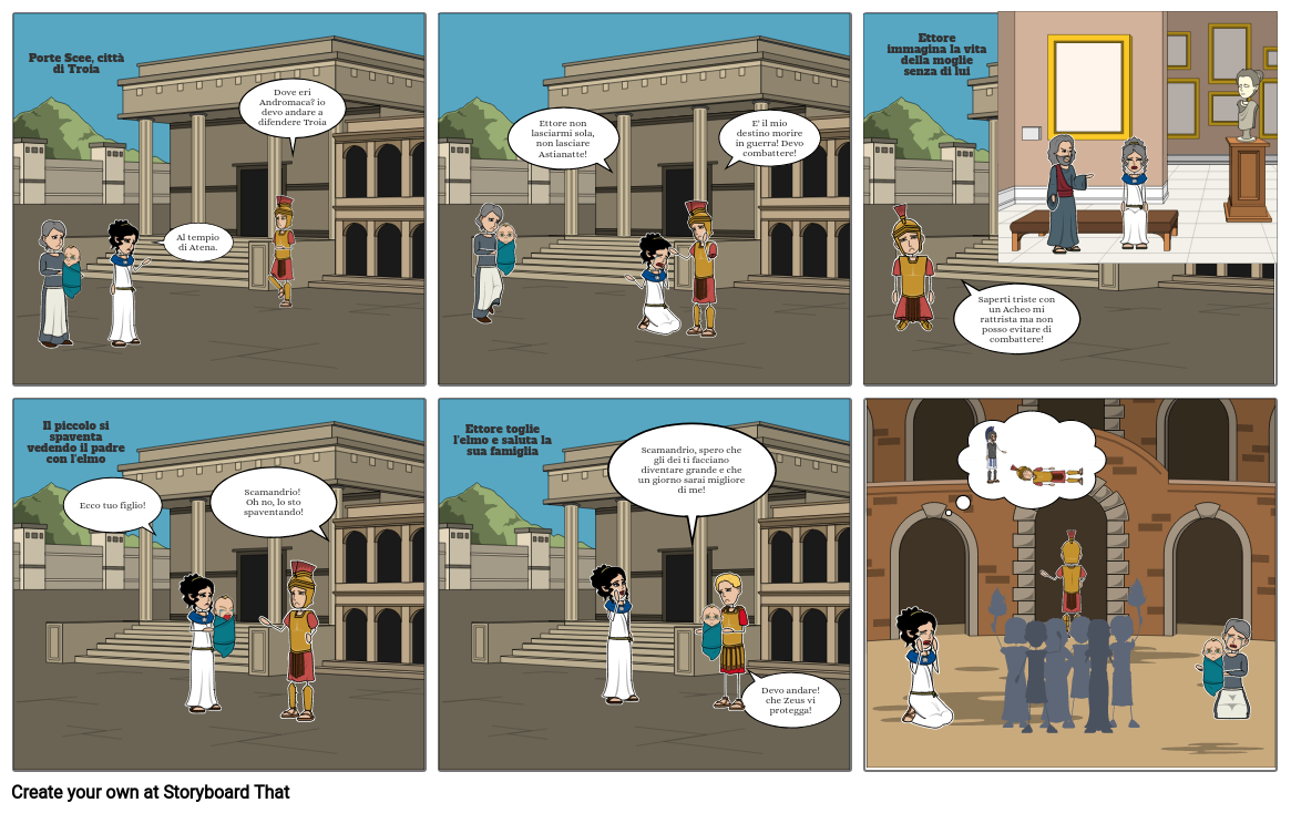 Dove Si Svolge L'incontro Tra Ettore E Andromaca Ettore e Andromaca Storyboard by jamesharden01