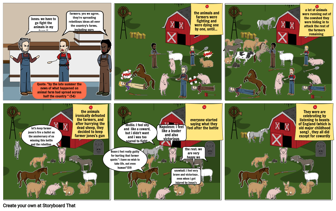 animal farm Storyboard by janaamr