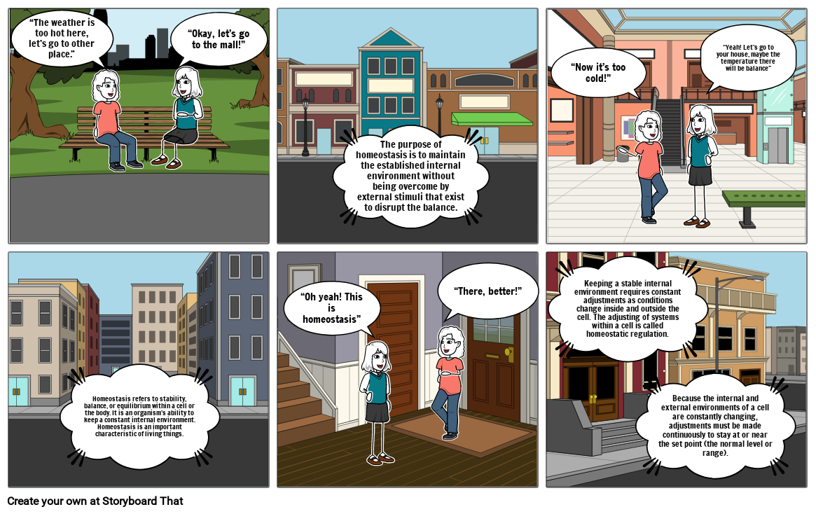 Homeostasis Comic Strip Storyboard by jannella60476