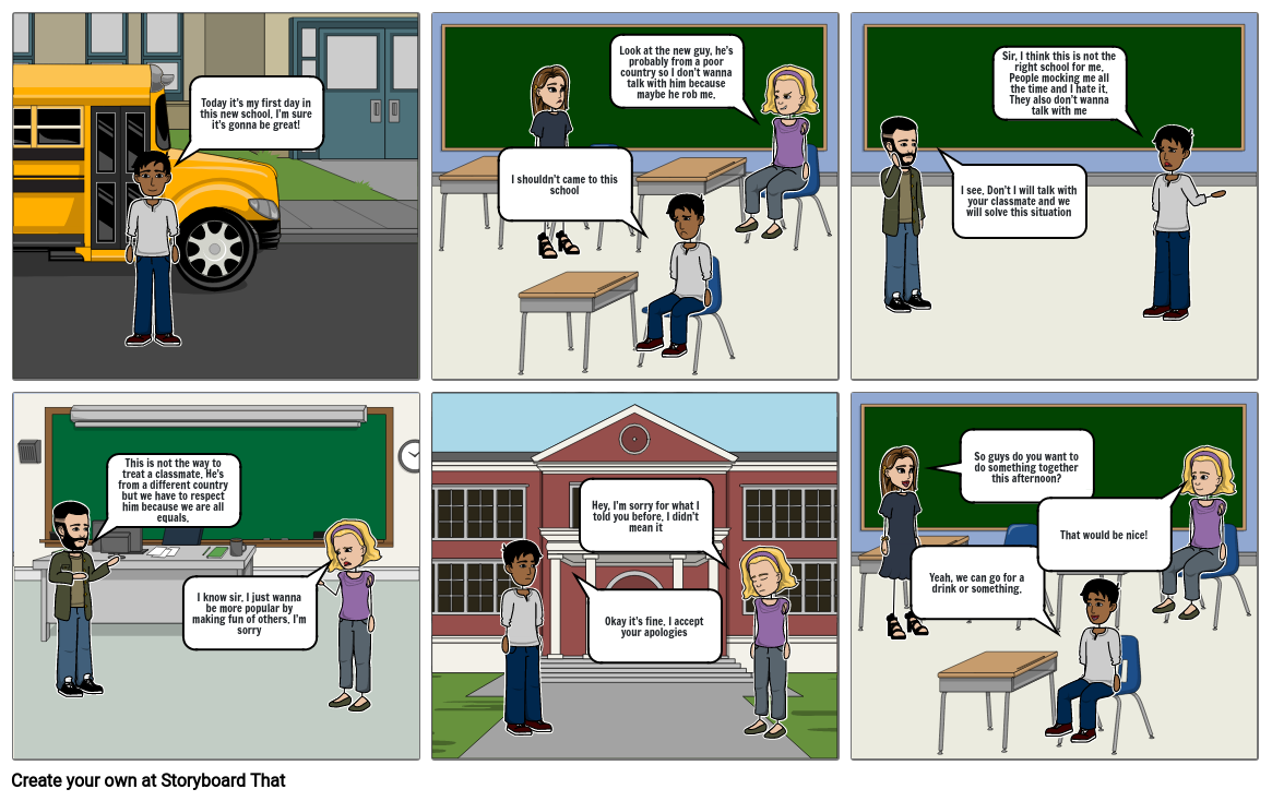 Diversity in School Storyboard by javix56