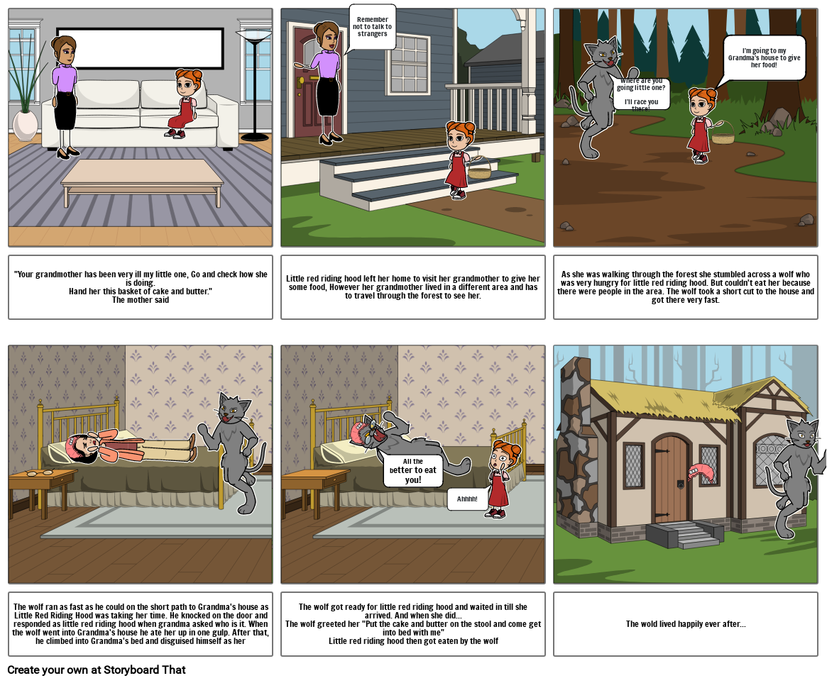 red riding hood comic Storyboard by jaykeke2118