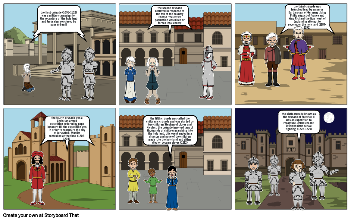 the crusades Storyboard by jbooker4