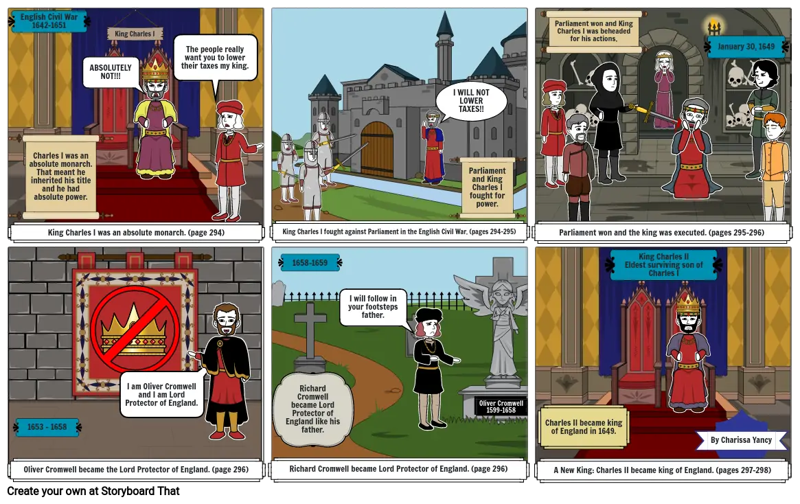English Civil War Storyboard par jccryancy