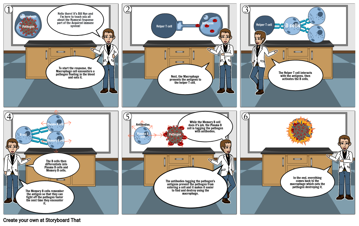 Science Cell Comic Storyboard by jdevela