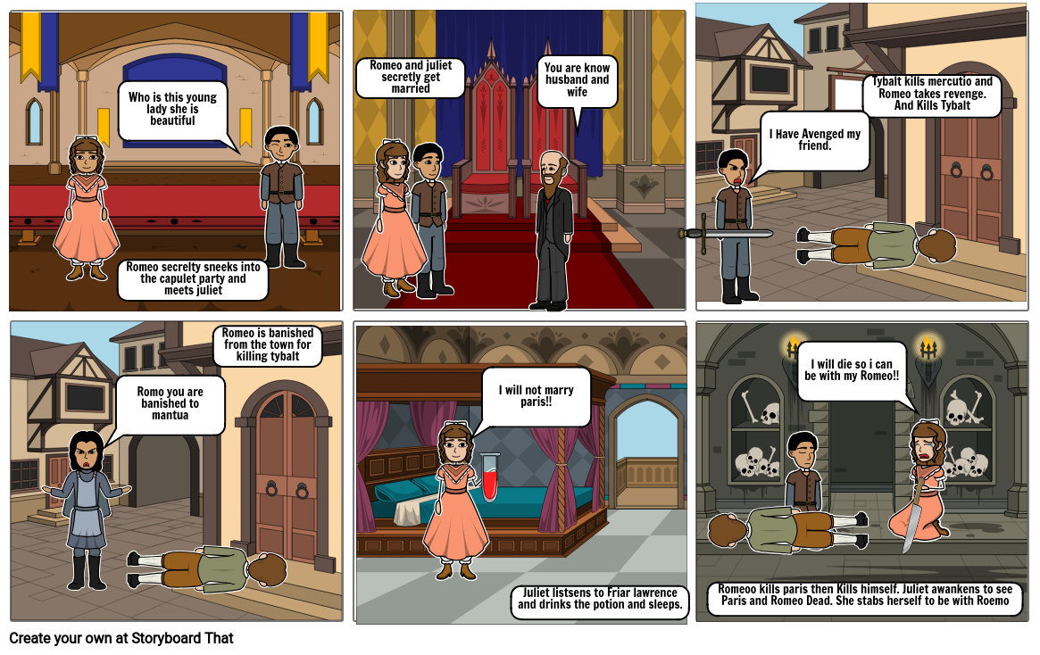 Romeo and juliet storyboard Storyboard by jeremiah16792