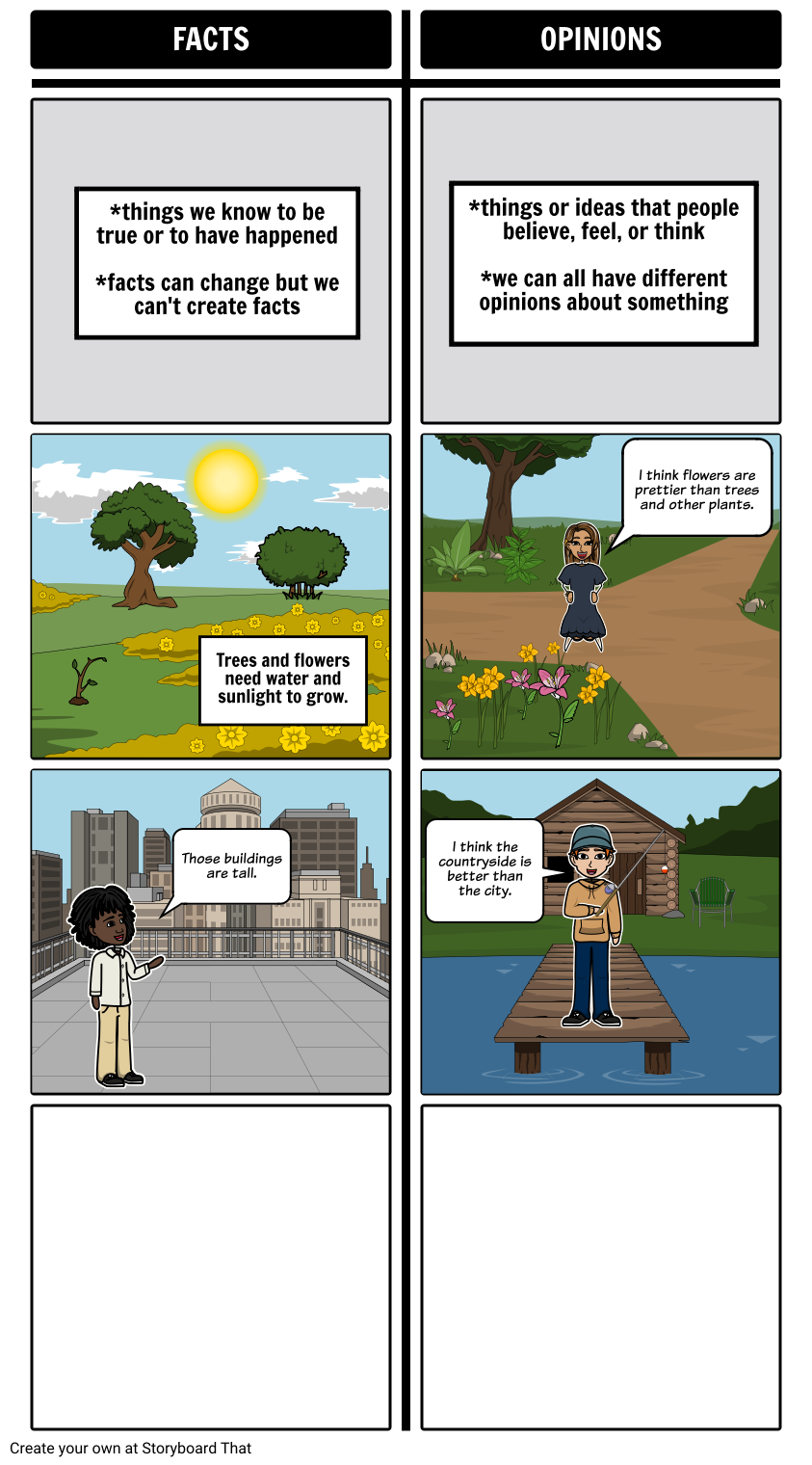 Fact Vs Opinion Storyboard Por Jessica miller