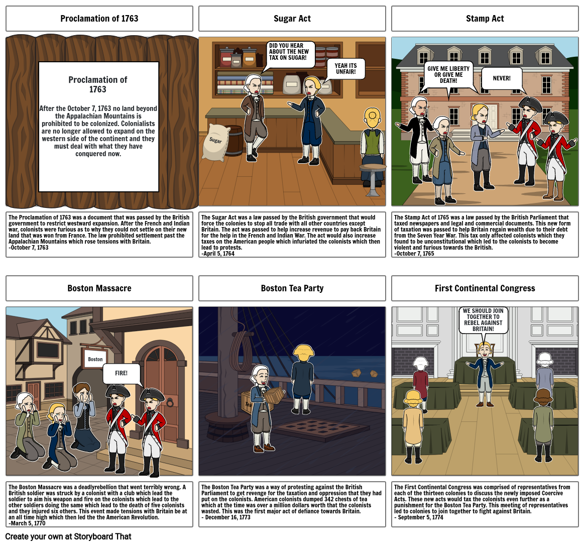 American Revolution Storyboard by jesusmiranda