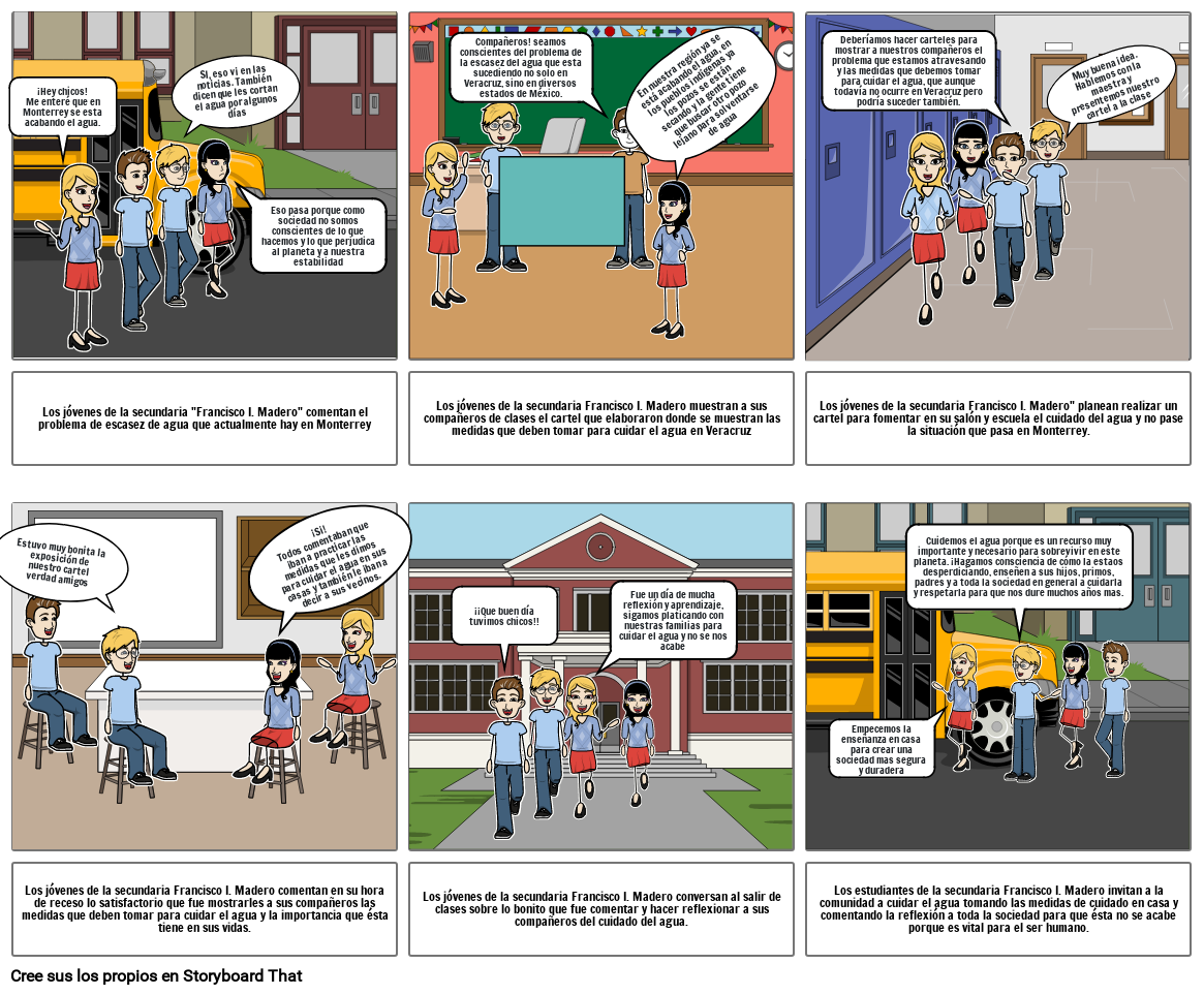Historieta De La Escasez Del Agua www.storyboardthat.com