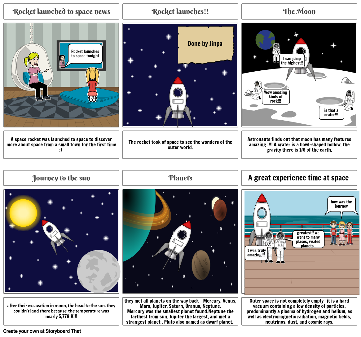 The outer space Storyboard by jinpashaji13