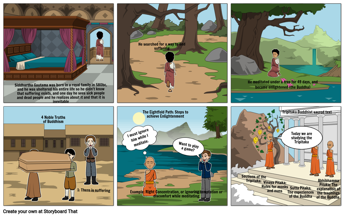 Buddhism Storyboard by jlauber
