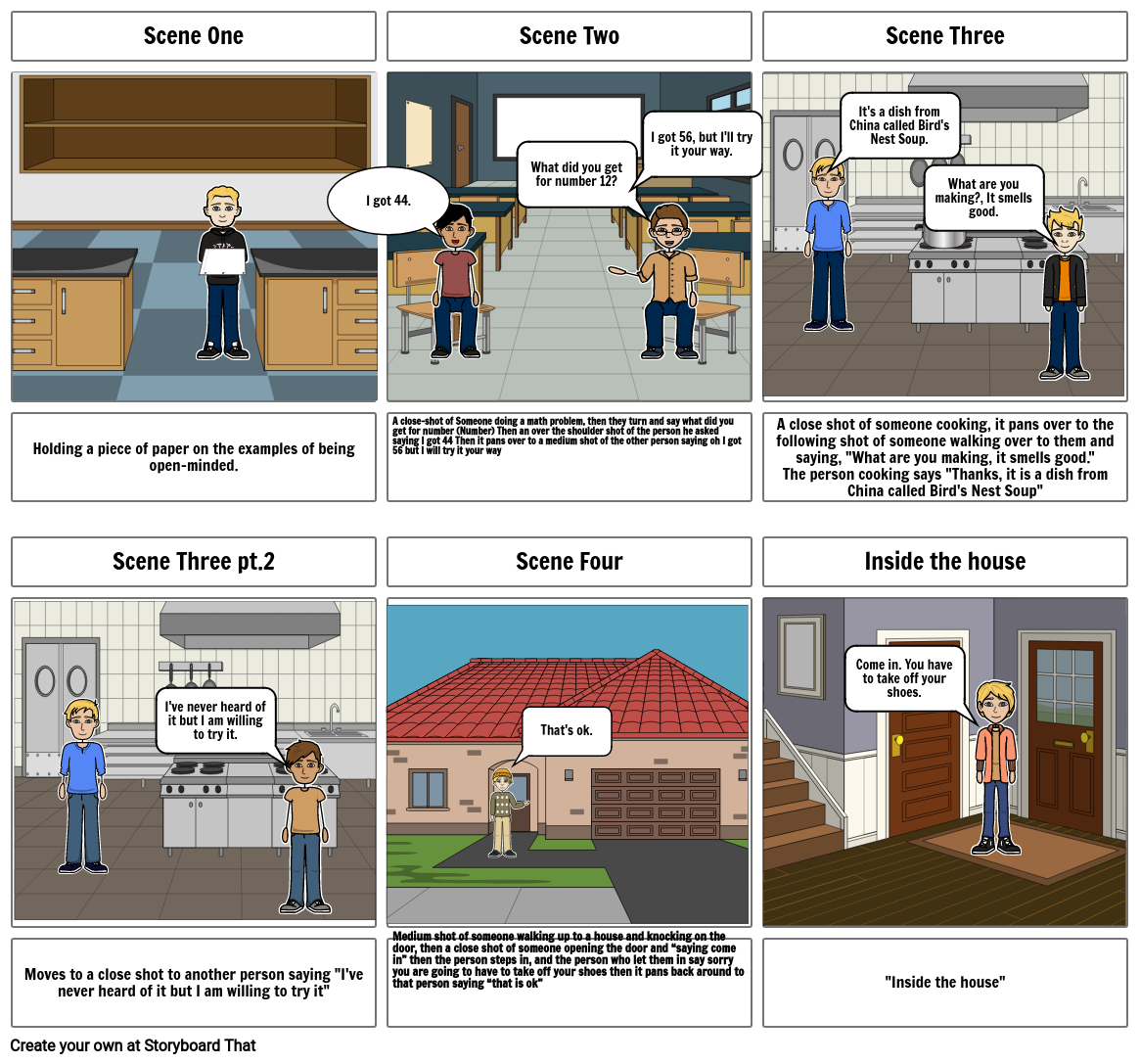 Open-Minded Trait Storyboard