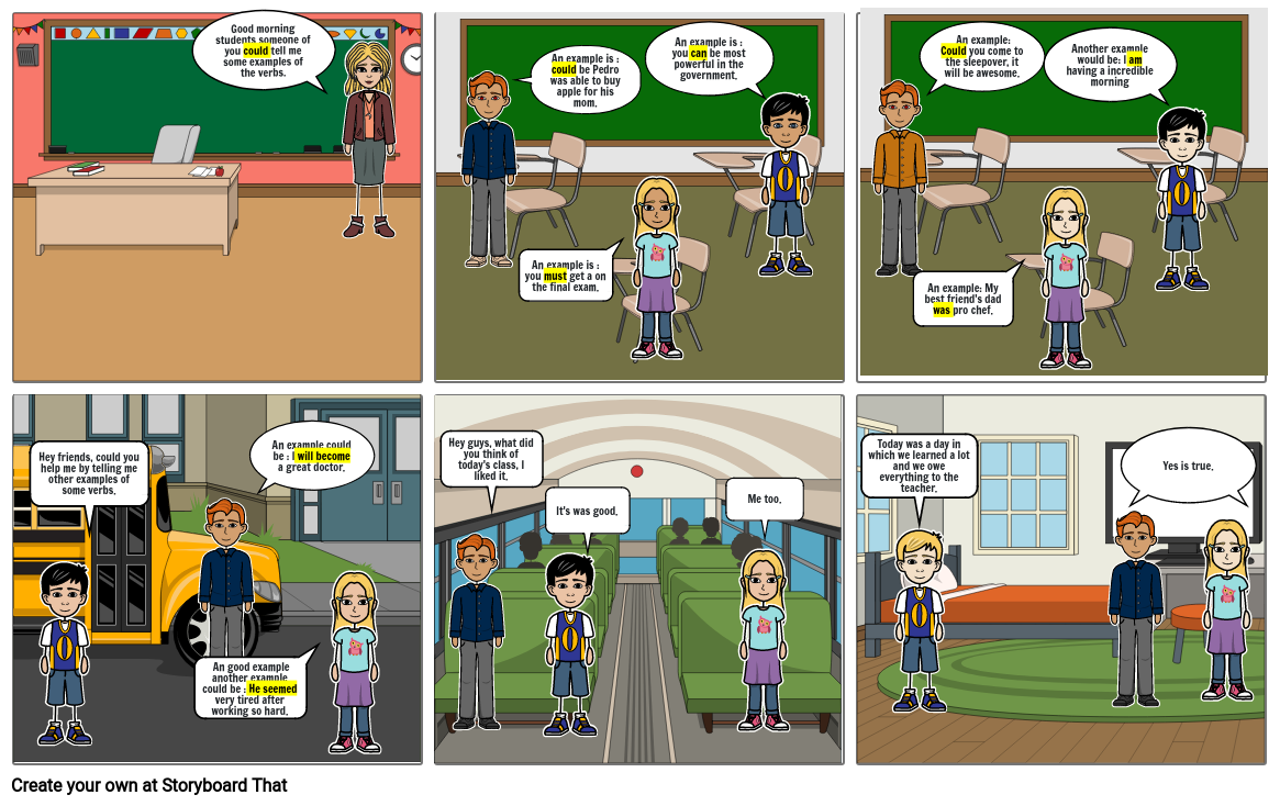 verbs Storyboard by jo50158