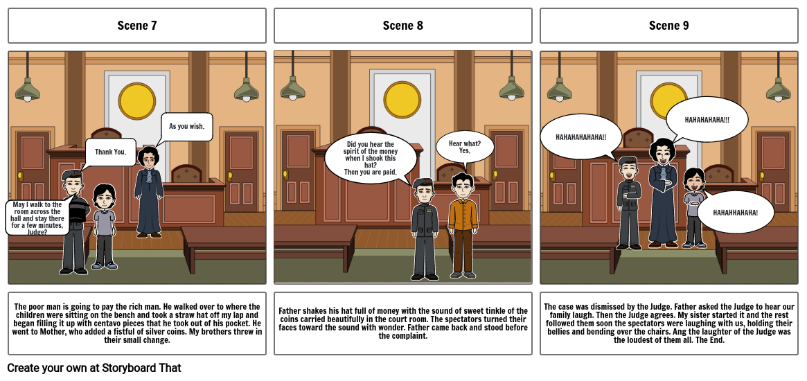 My Father Goes to Court By: Carlos Bulusan Storyboard