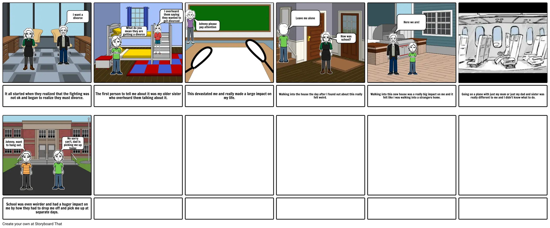Personal Narrative Storyboard That