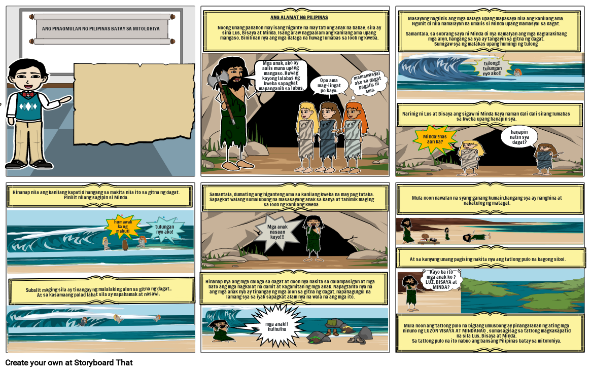 alamat ng pilipinas Storyboard by jonard