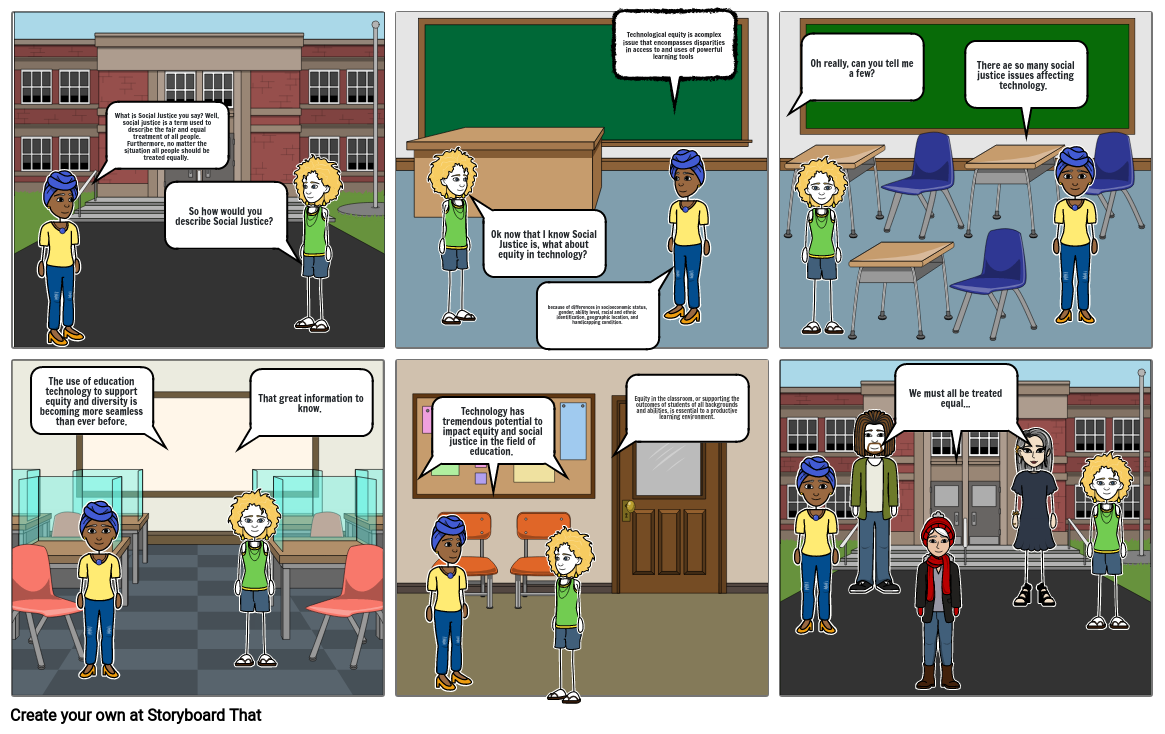 Social Justice and Equity in Technology Storyboard