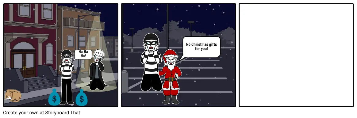 Santa Spanks Robber